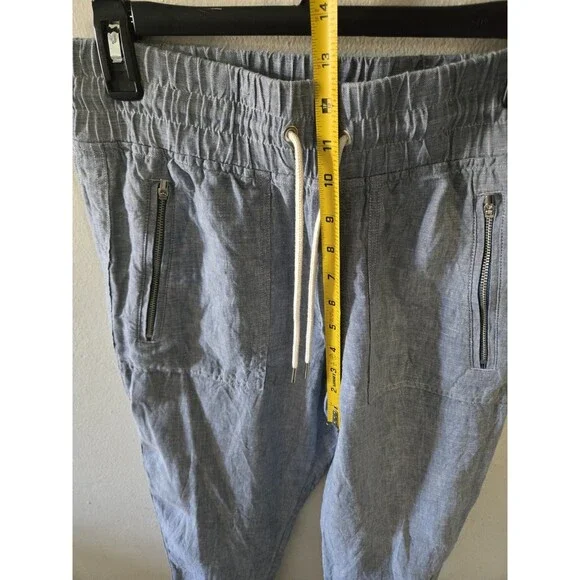 Athleta Women's Cabo Chambray Linen Jogger Pant Size 4 Blue - Picture 8 of 11